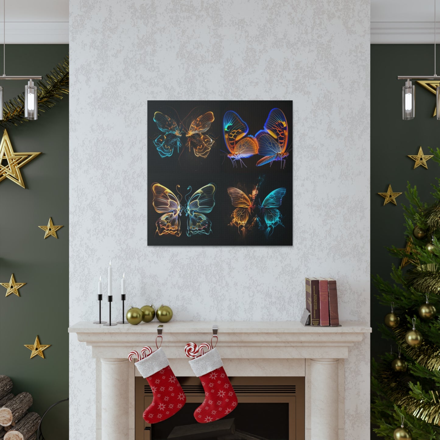 Canvas Gallery Wraps Neon Glo Butterfly 5