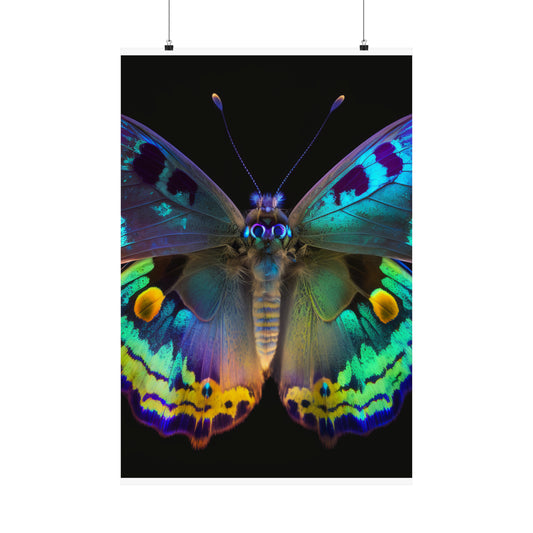 Premium Matte Vertical Posters Neon Hue Butterfly 4
