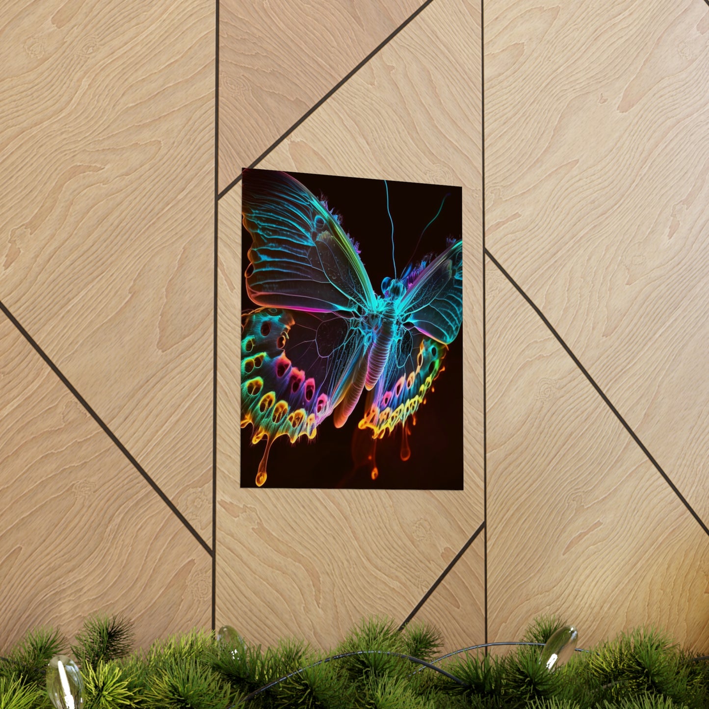 Premium Matte Vertical Posters Thermal Butterfly 2