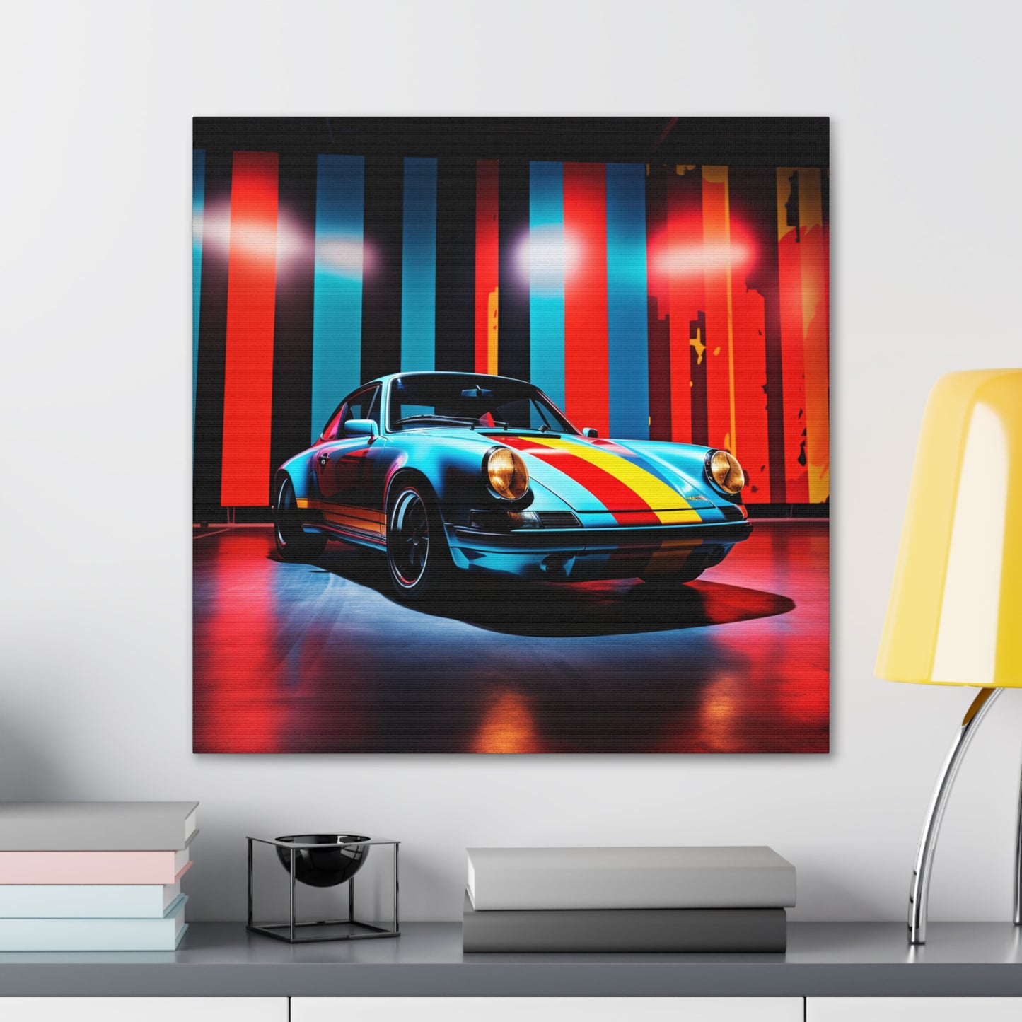 Canvas Gallery Wraps Macro American Flag Porsche 3