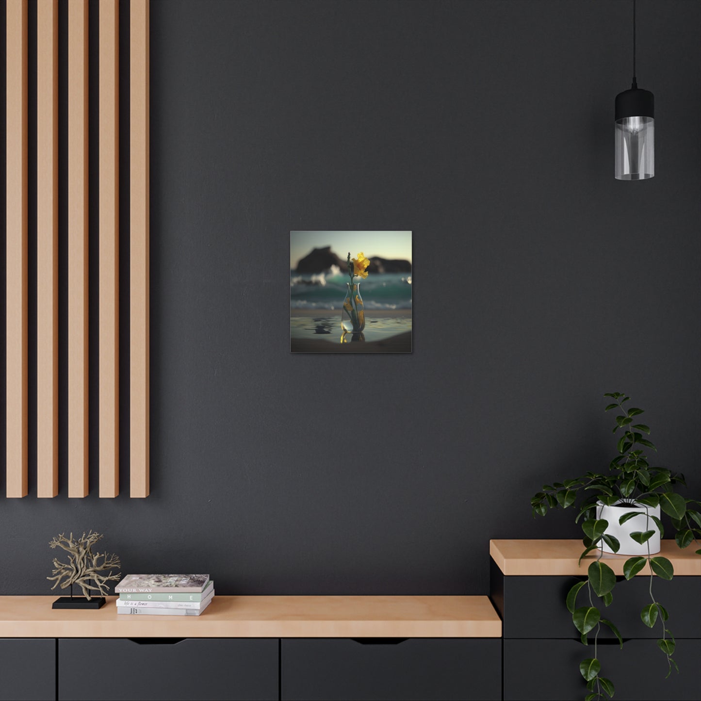 Canvas Gallery Wraps Yellow Gladiolus glass 2
