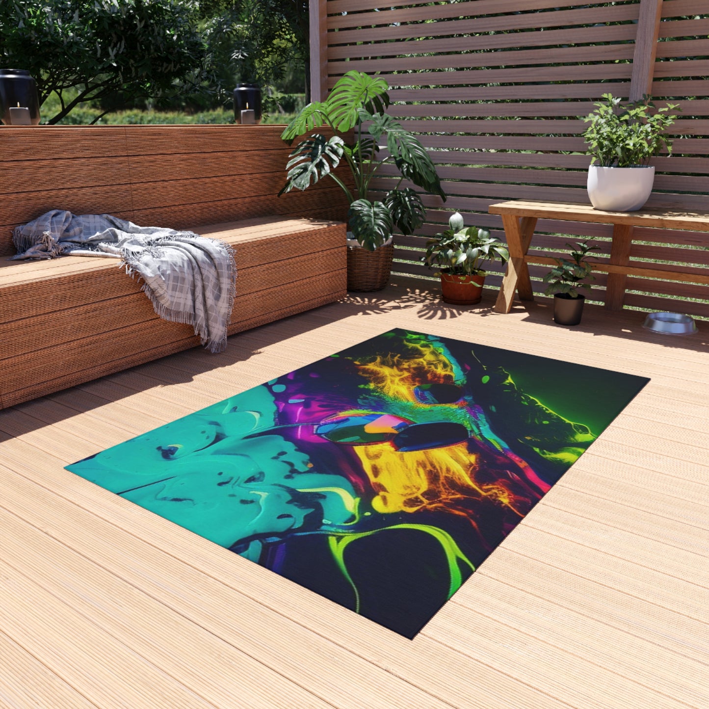 Outdoor Rug  Florescent Glow 4