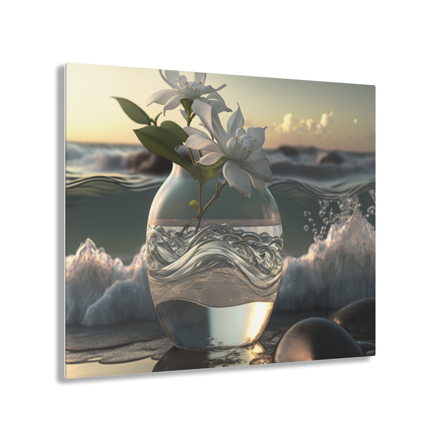 Acrylic Prints Jasmine glass vase 2