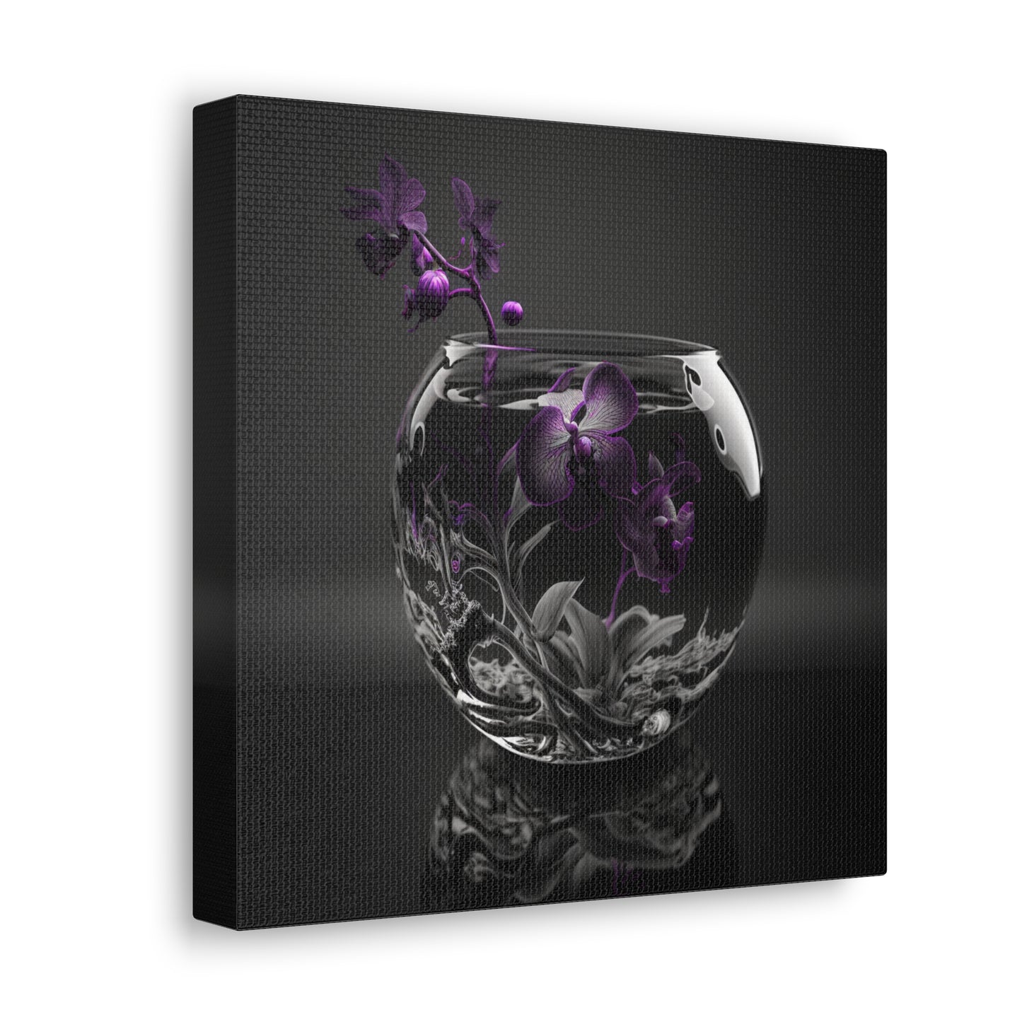Canvas Gallery Wraps Purple Orchid Glass vase 3