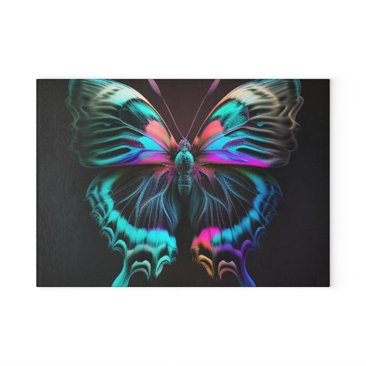 Glass Cutting Board Neon Butterfly Fusion 3