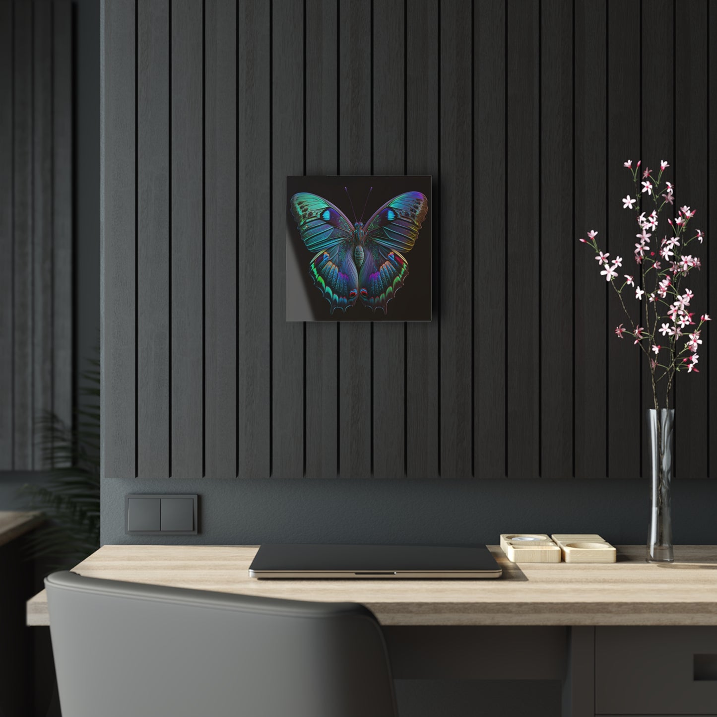 Acrylic Prints Hue Neon Butterfly 4