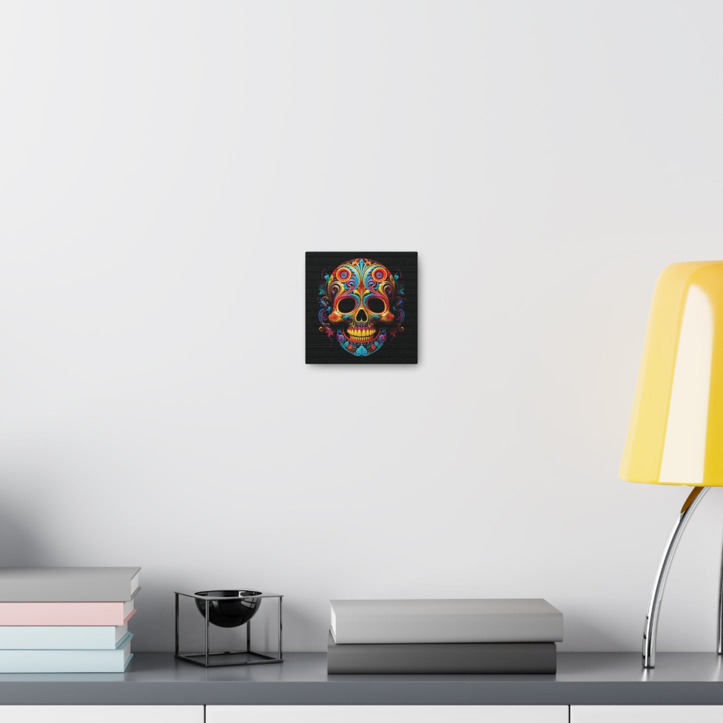 Canvas Gallery Wraps Macro Skull Color 1