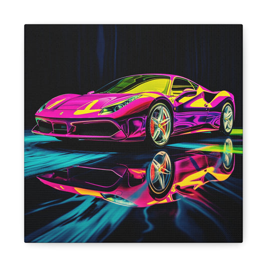 Canvas Gallery Wraps Pink Ferrari Macro 3