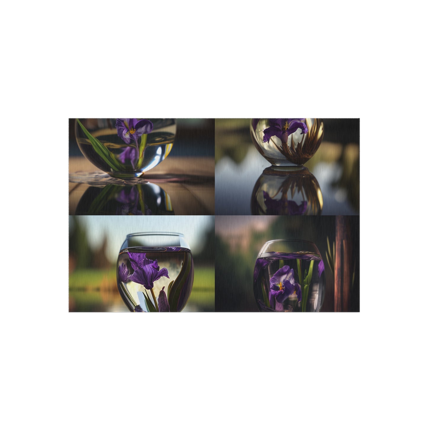 Outdoor Rug  Purple Iris in a vase 5