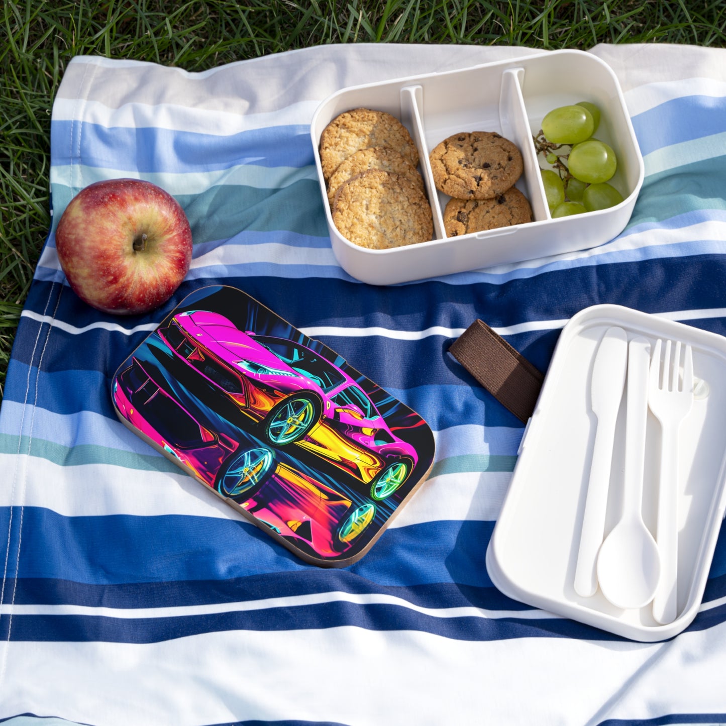 Bento Lunch Box Pink Macro Ferrari 3