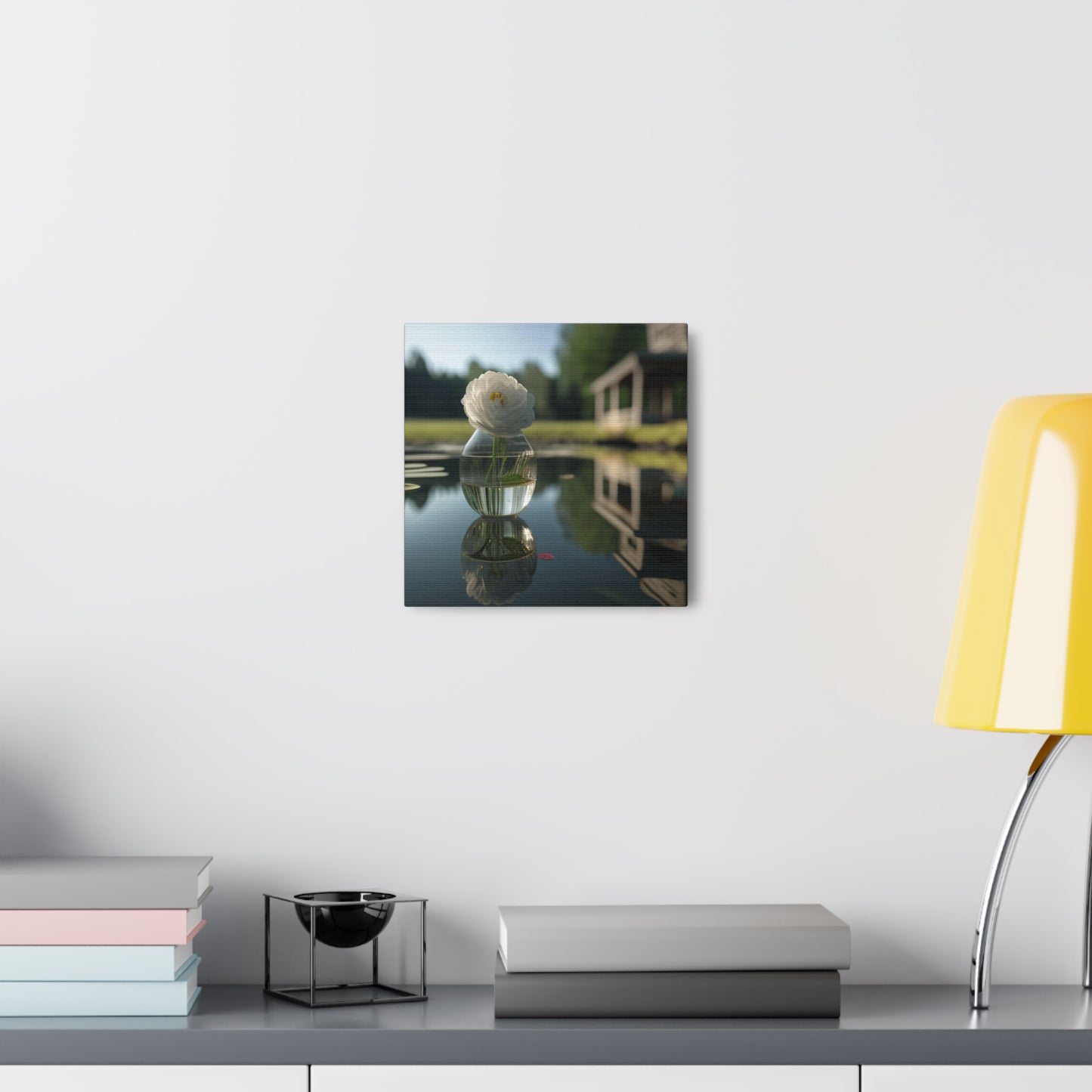Canvas Gallery Wraps White Peony glass vase 1