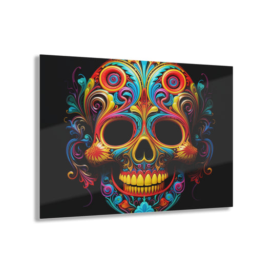 Acrylic Prints Macro Skull Color 1