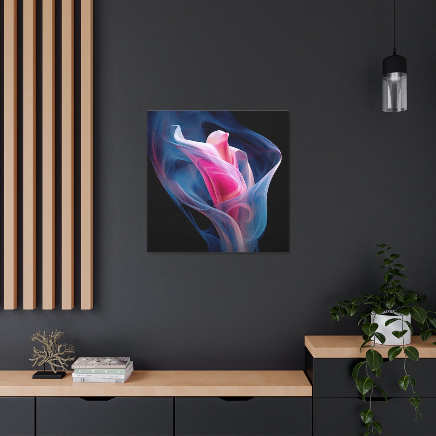 Canvas Gallery Wraps Pink & Blue Tulip Rose 3