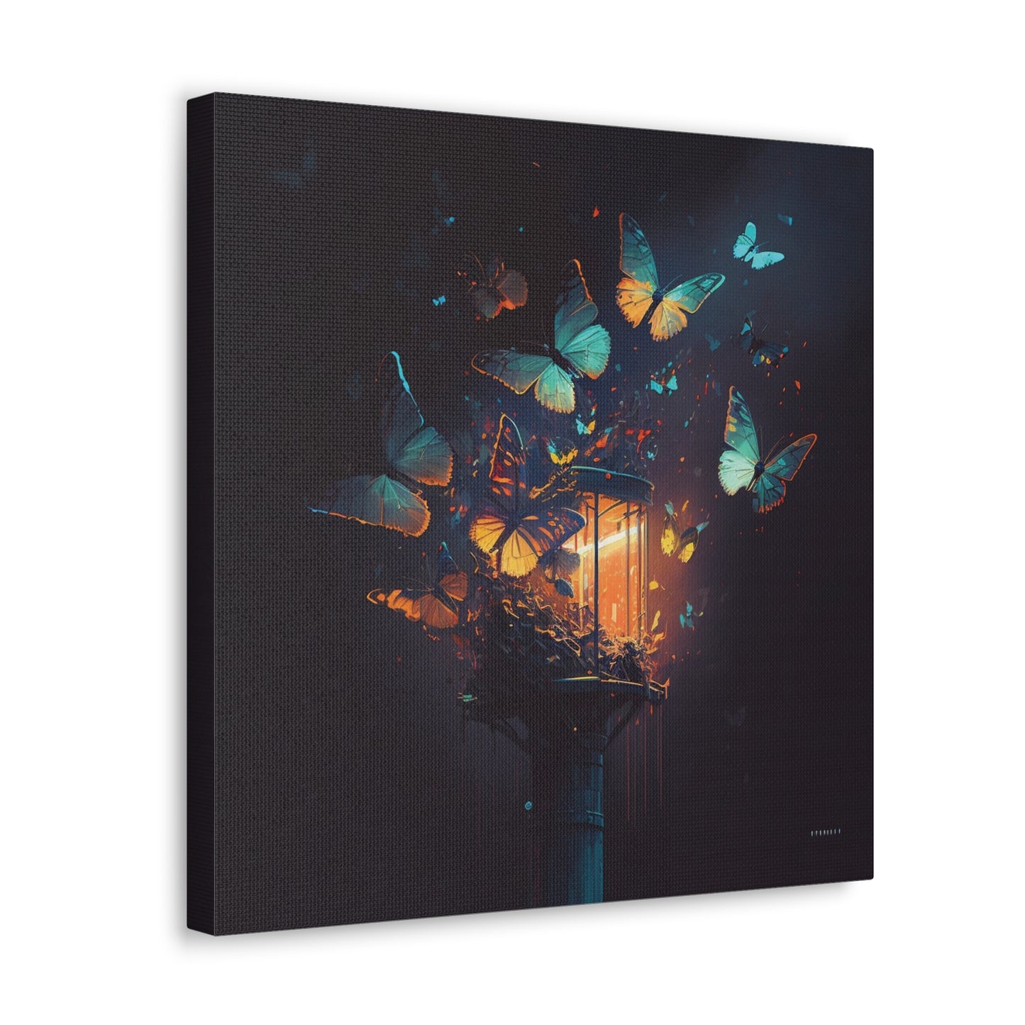 Canvas Gallery Wraps Street Light Butterfly 1