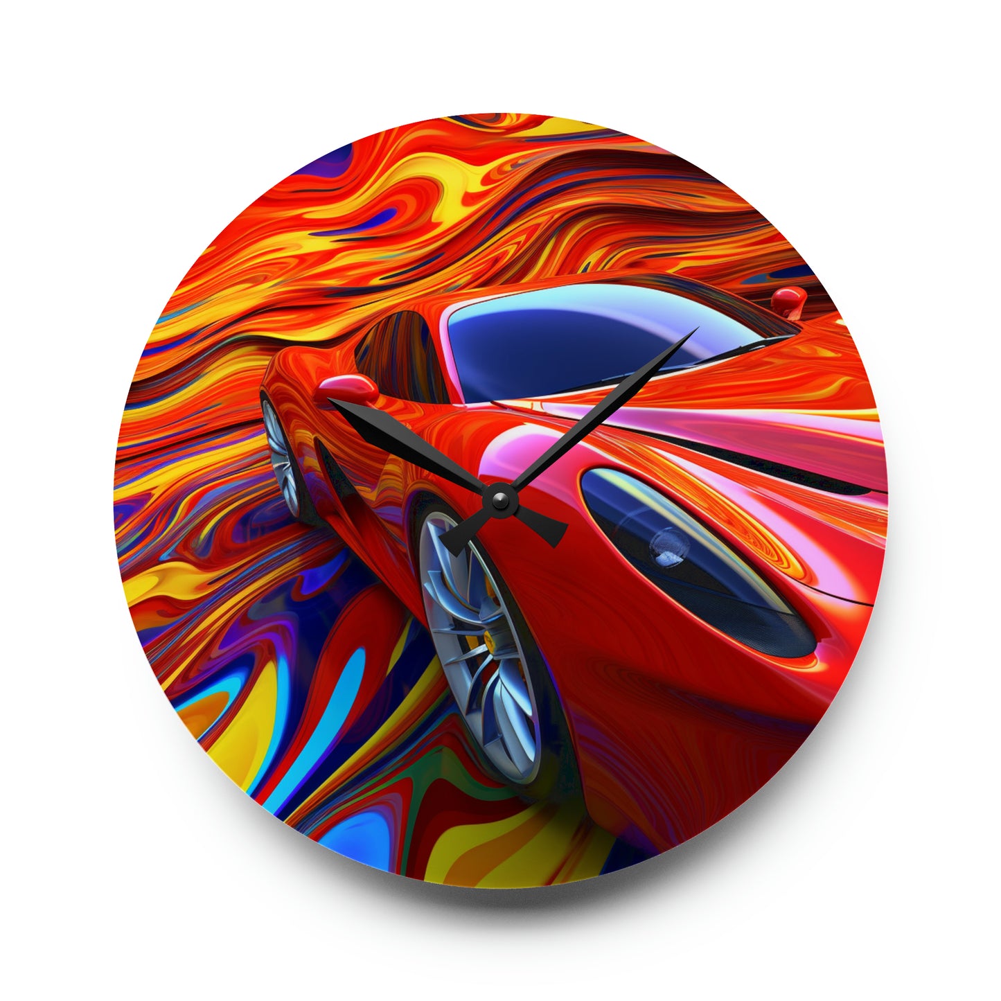 Acrylic Wall Clock Ferrari Water Fusion 4