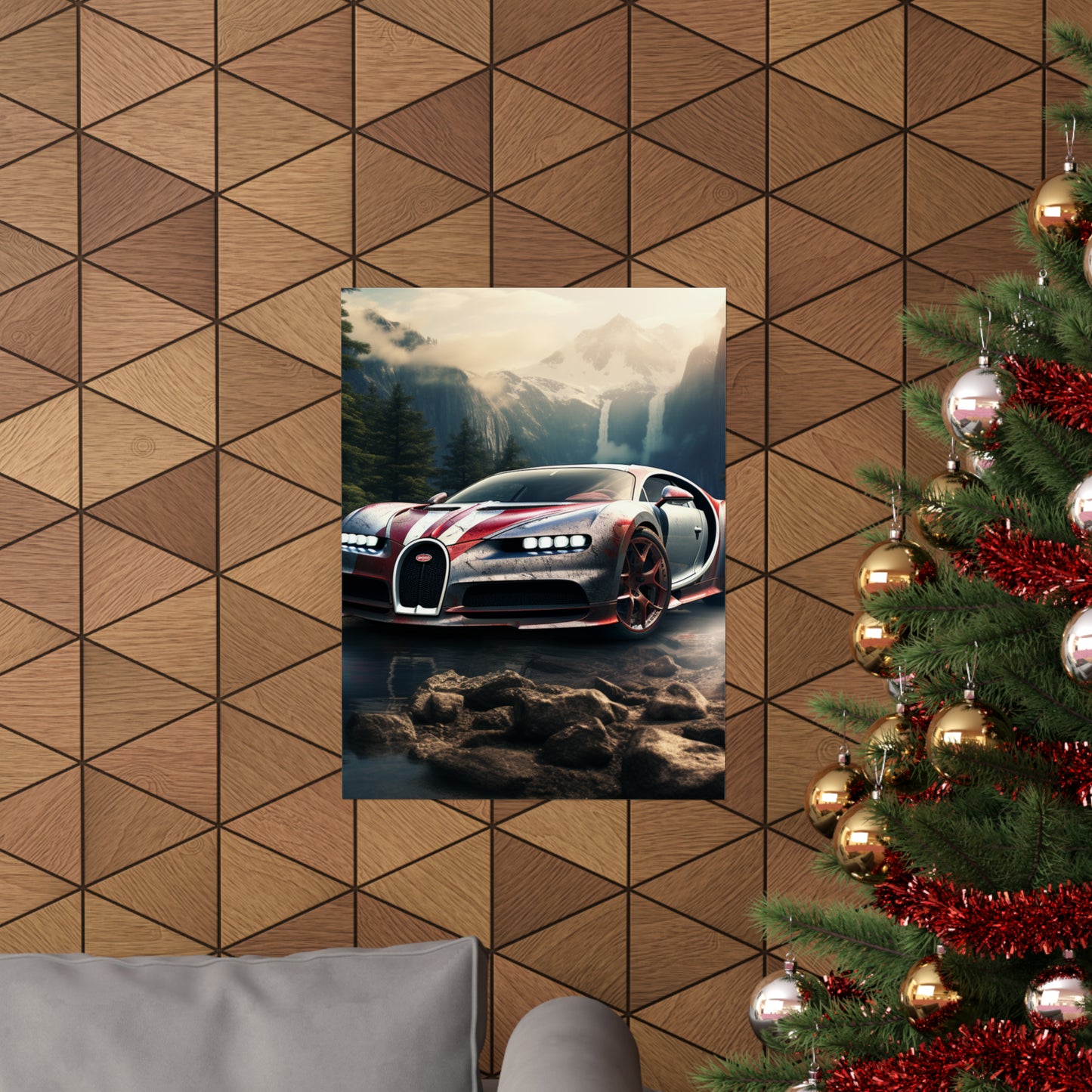 Premium Matte Vertical Posters Bugatti Waterfall 4