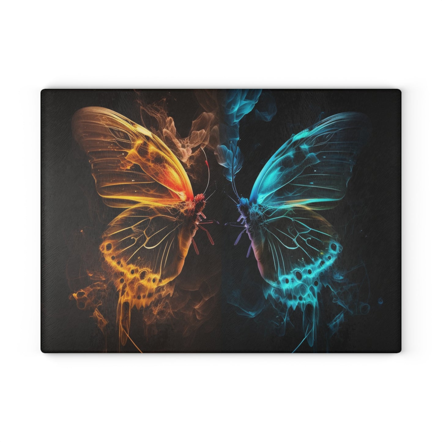 Glass Cutting Board Kiss Neon Butterfly 8