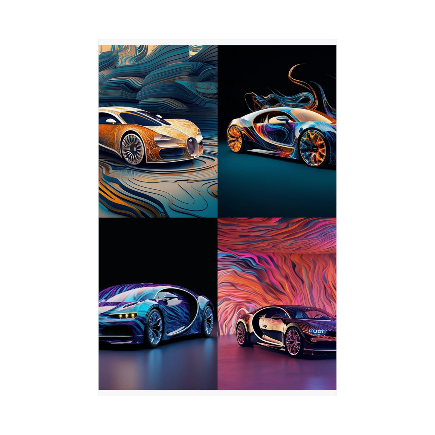 Premium Matte Vertical Posters Bugatti Abstract Flair 5