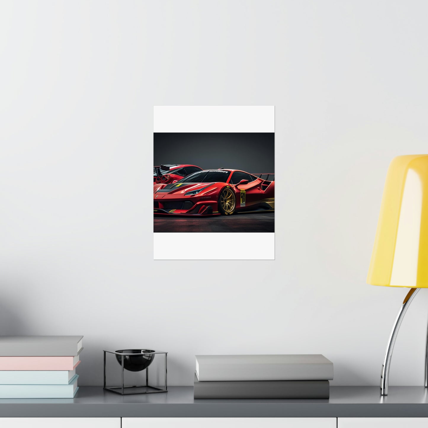 Premium Matte Vertical Posters Ferrari Red 3