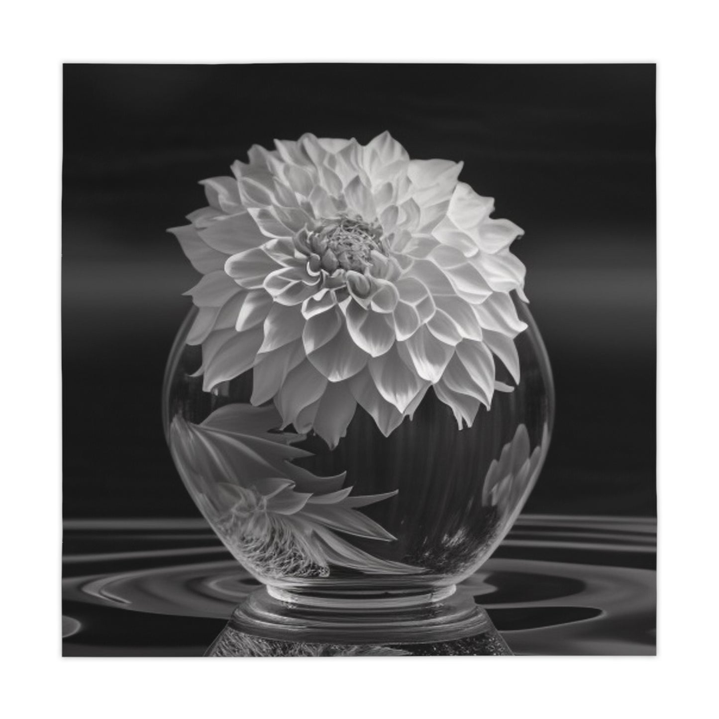 Tablecloth White Dahlia 1