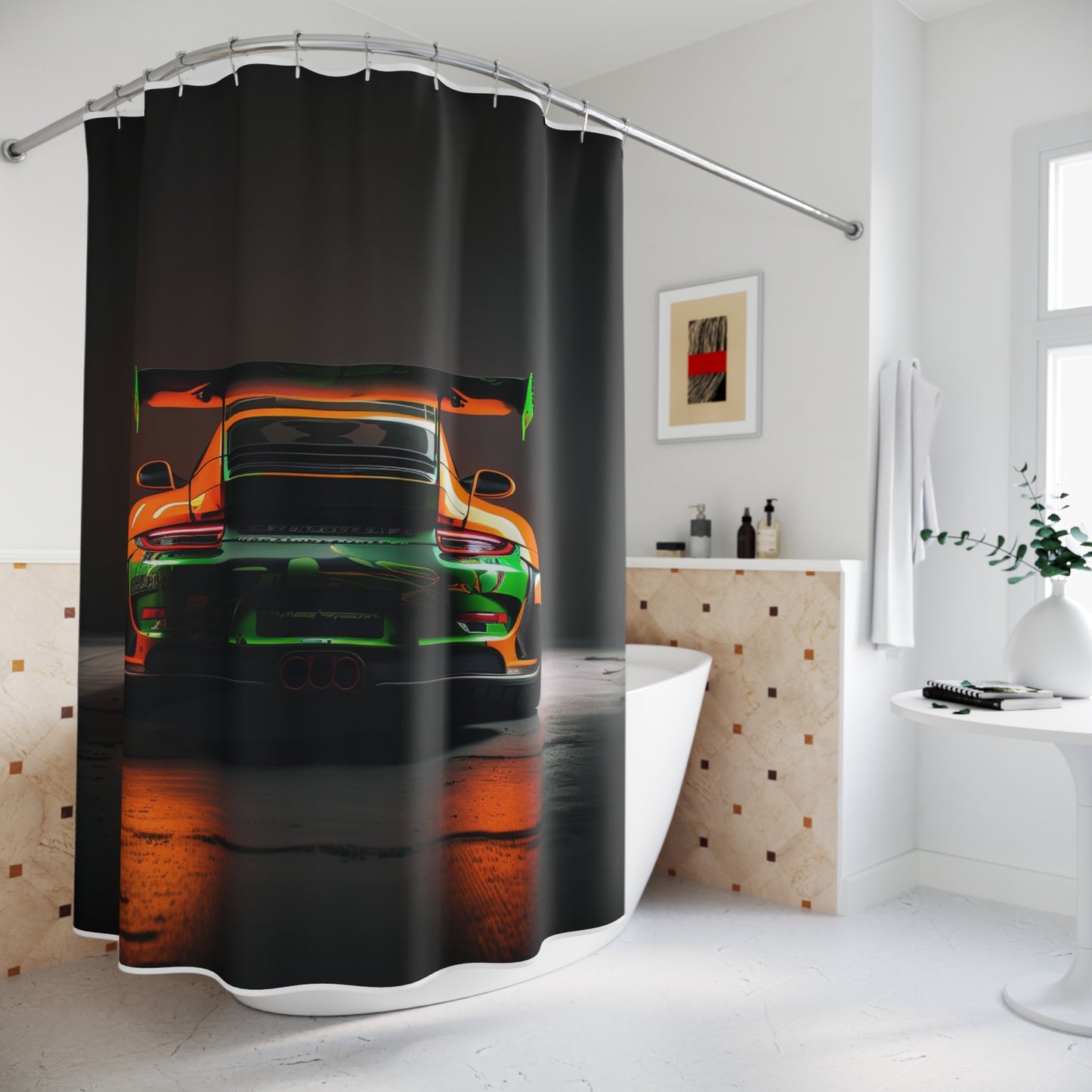 Polyester Shower Curtain Porsche Color 3