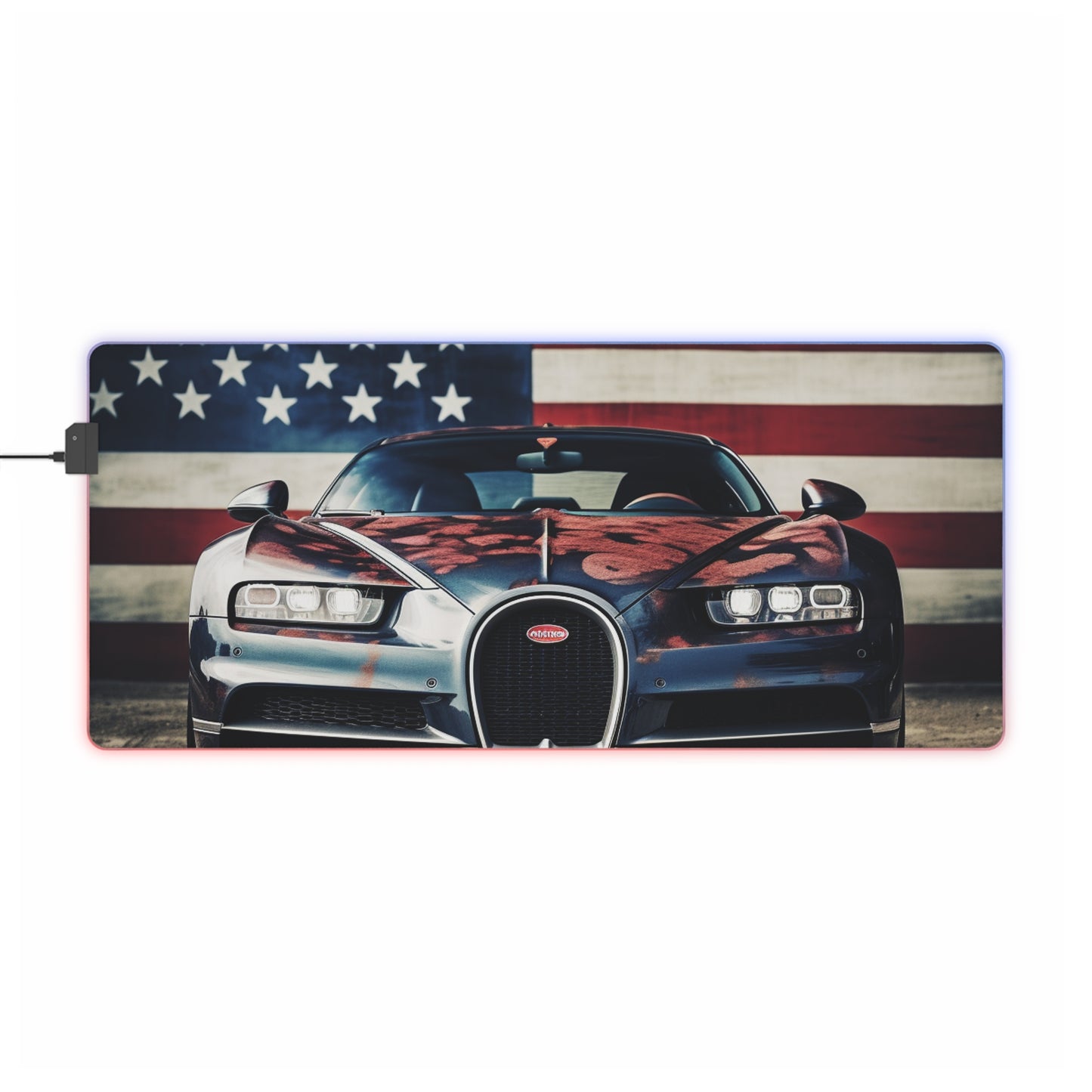 LED Gaming Mouse Pad Bugatti Flag 3