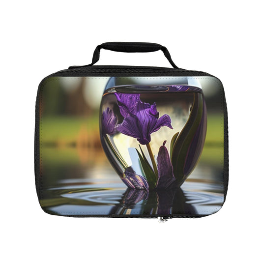 Lunch Bag Purple Iris in a vase 3