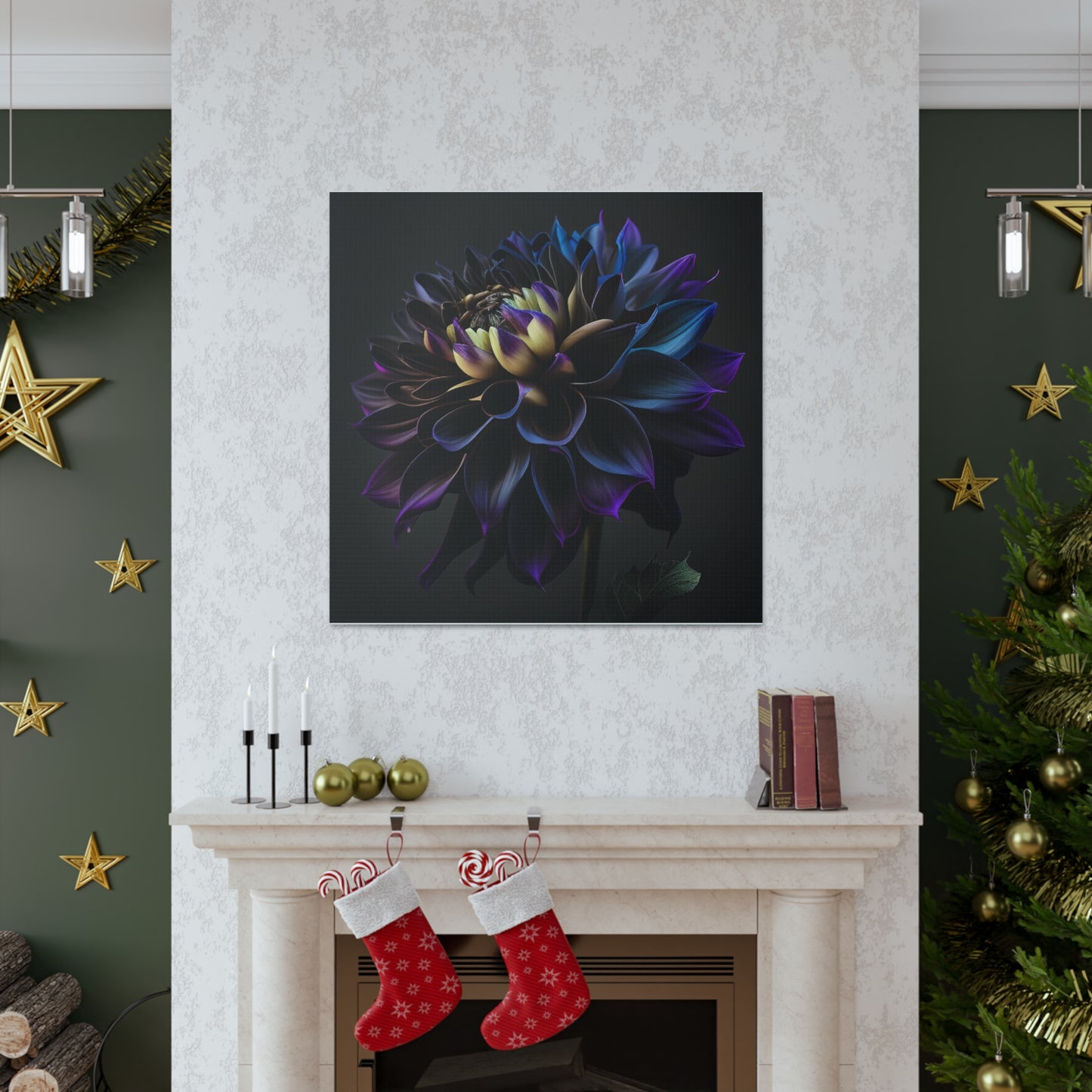 Canvas Gallery Wraps Dahlia Purple 1