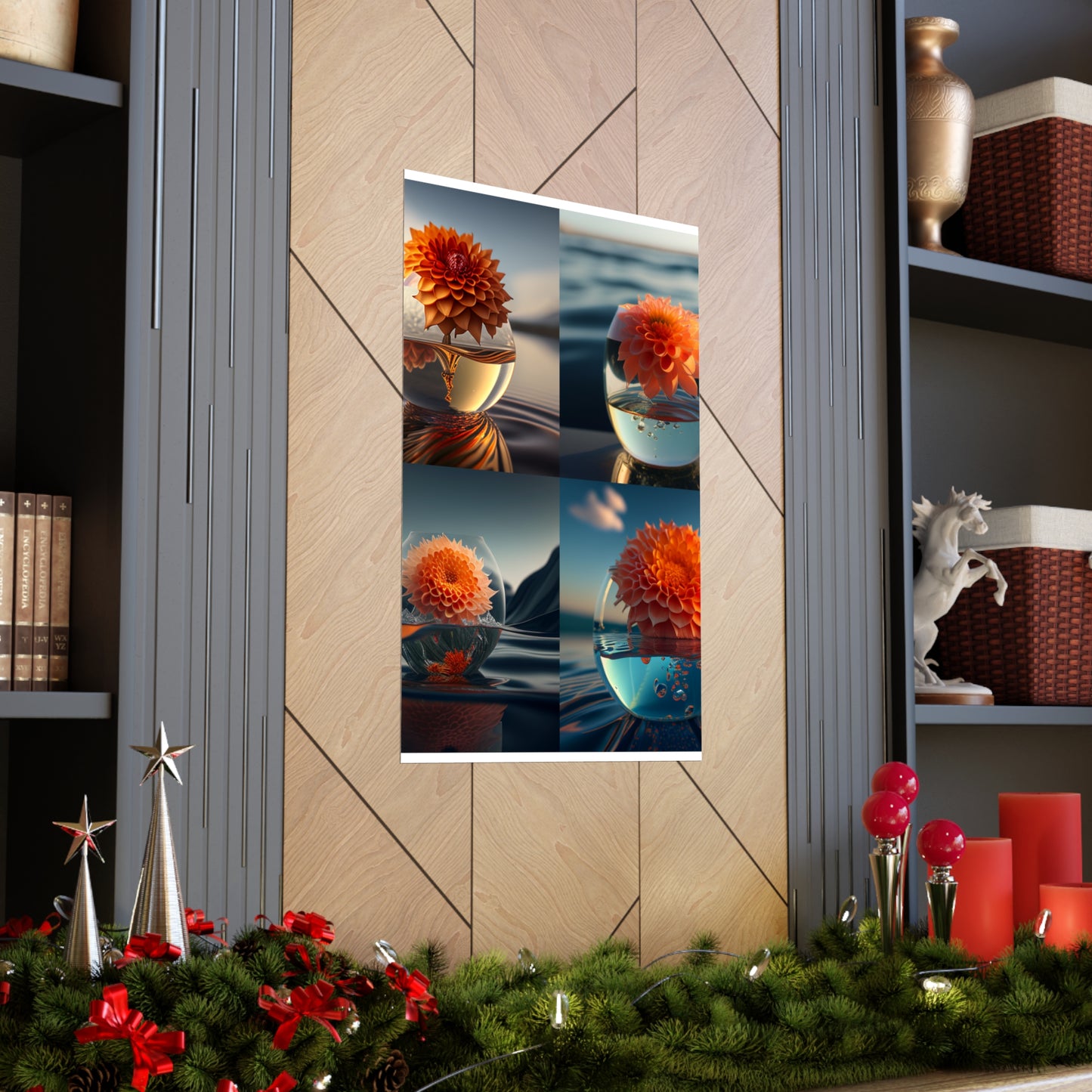 Premium Matte Vertical Posters Dahlia Orange 5