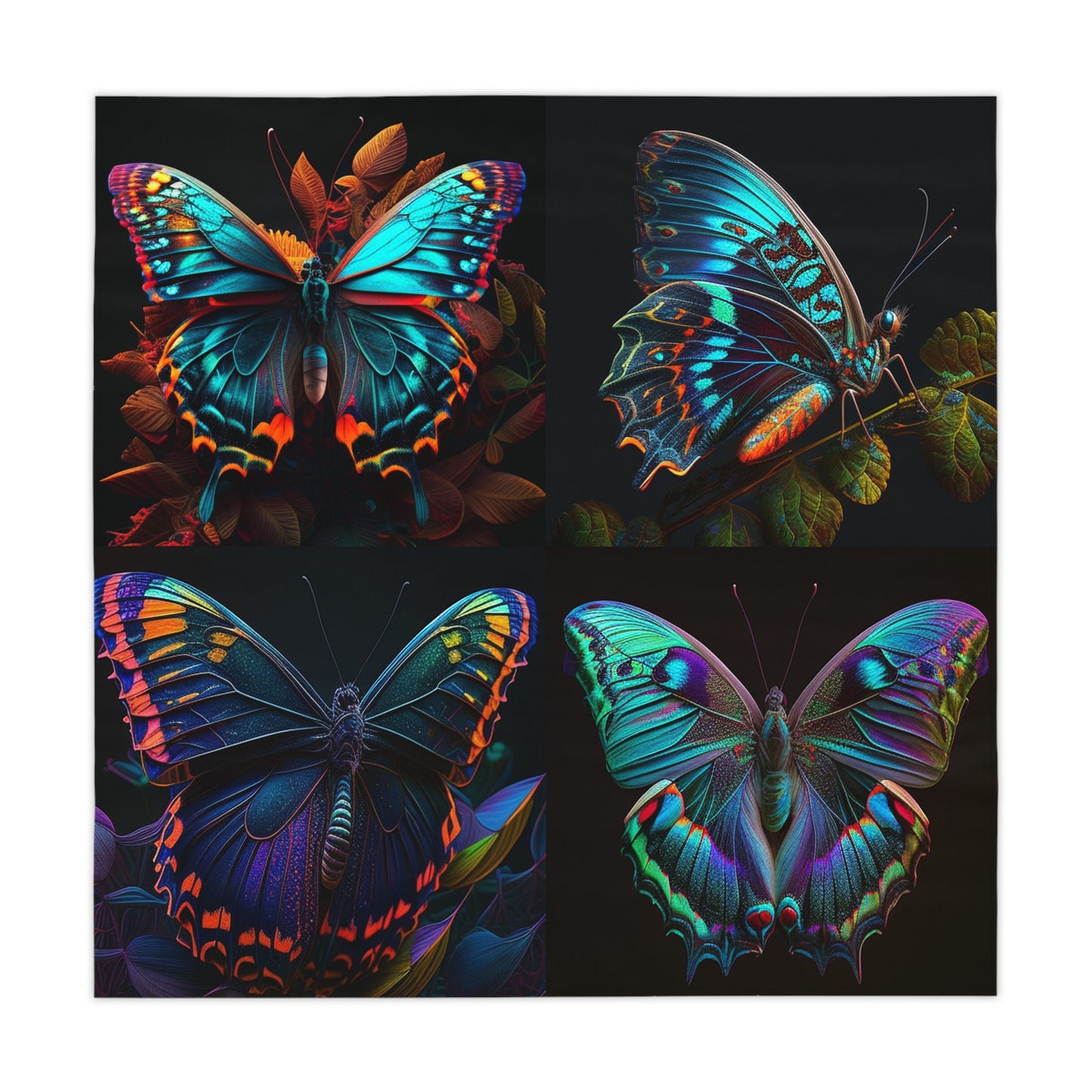 Tablecloth Hue Neon Butterfly 5