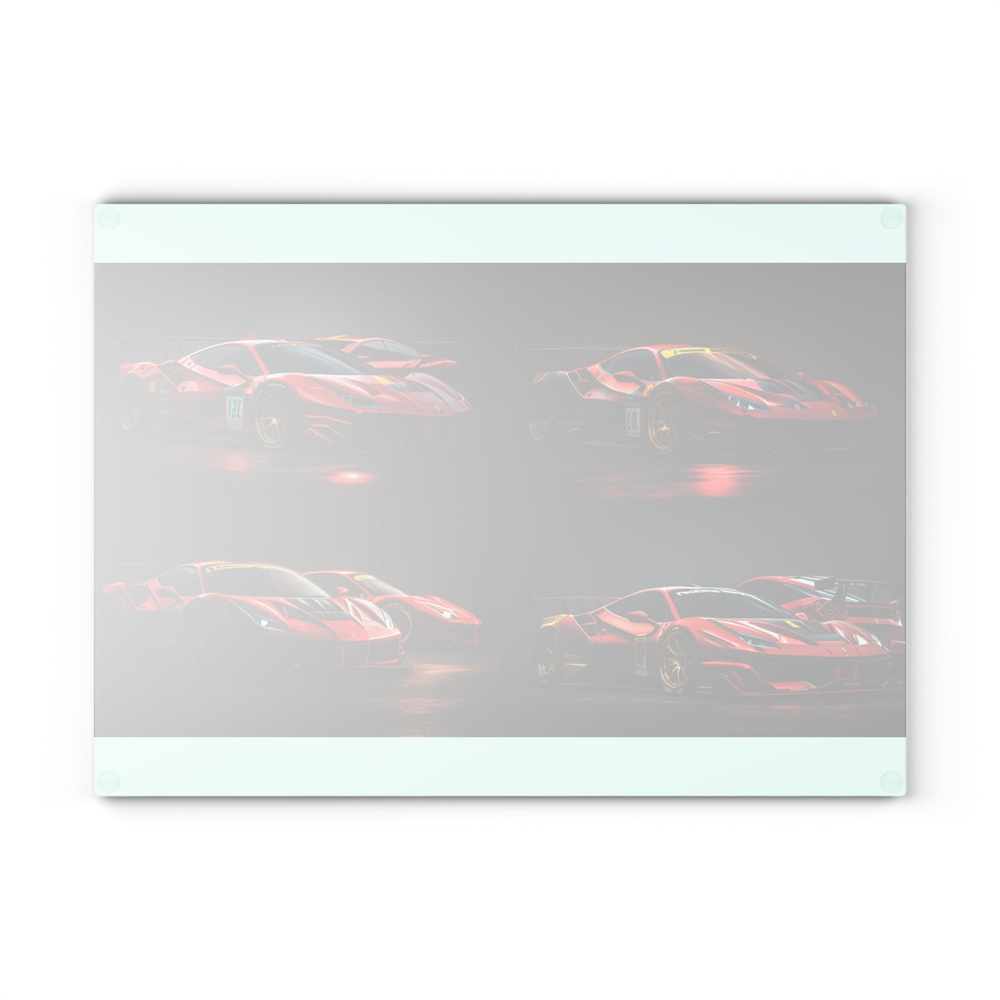 Glass Cutting Board Ferrari Red 5