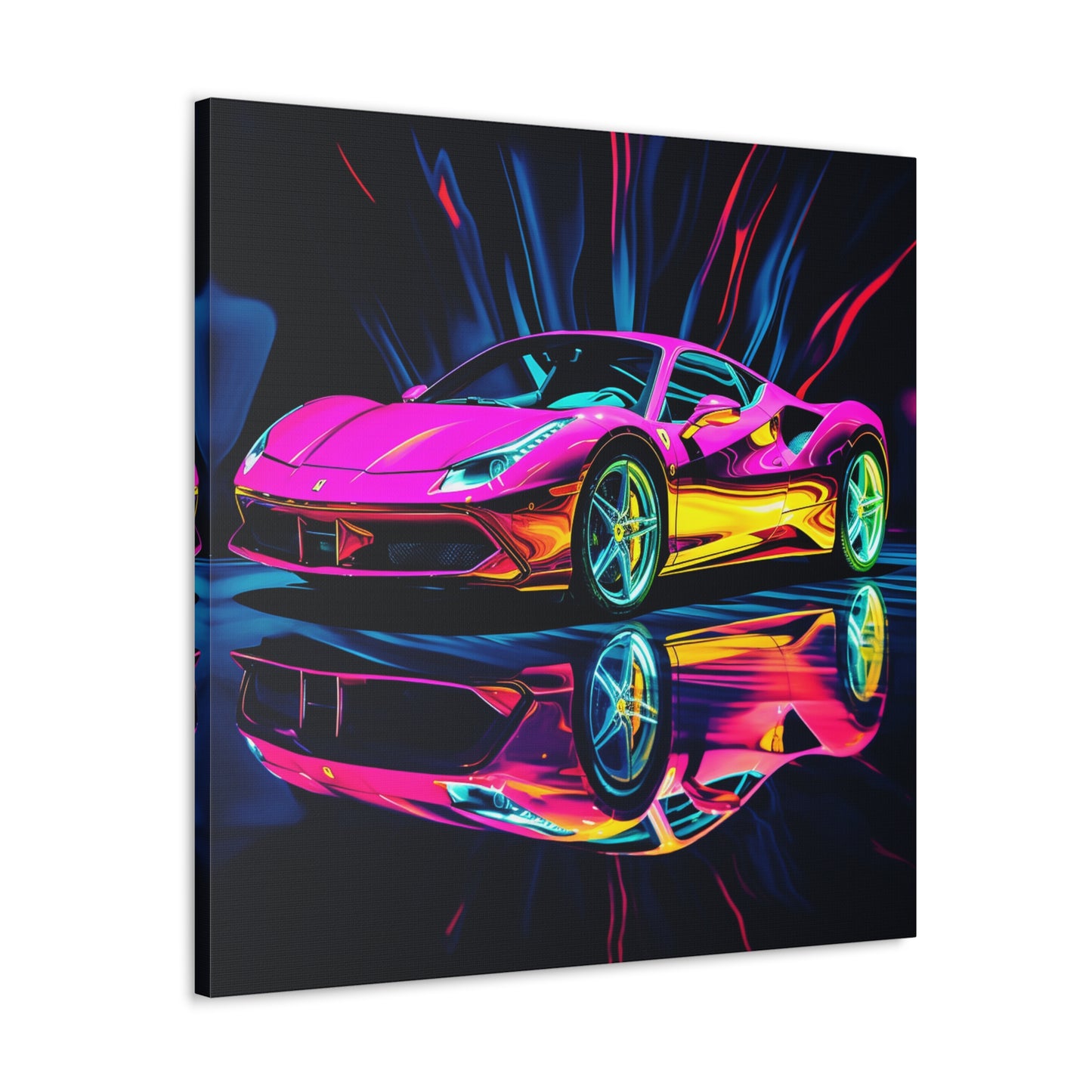 Canvas Gallery Wraps Pink Macro Ferrari 3