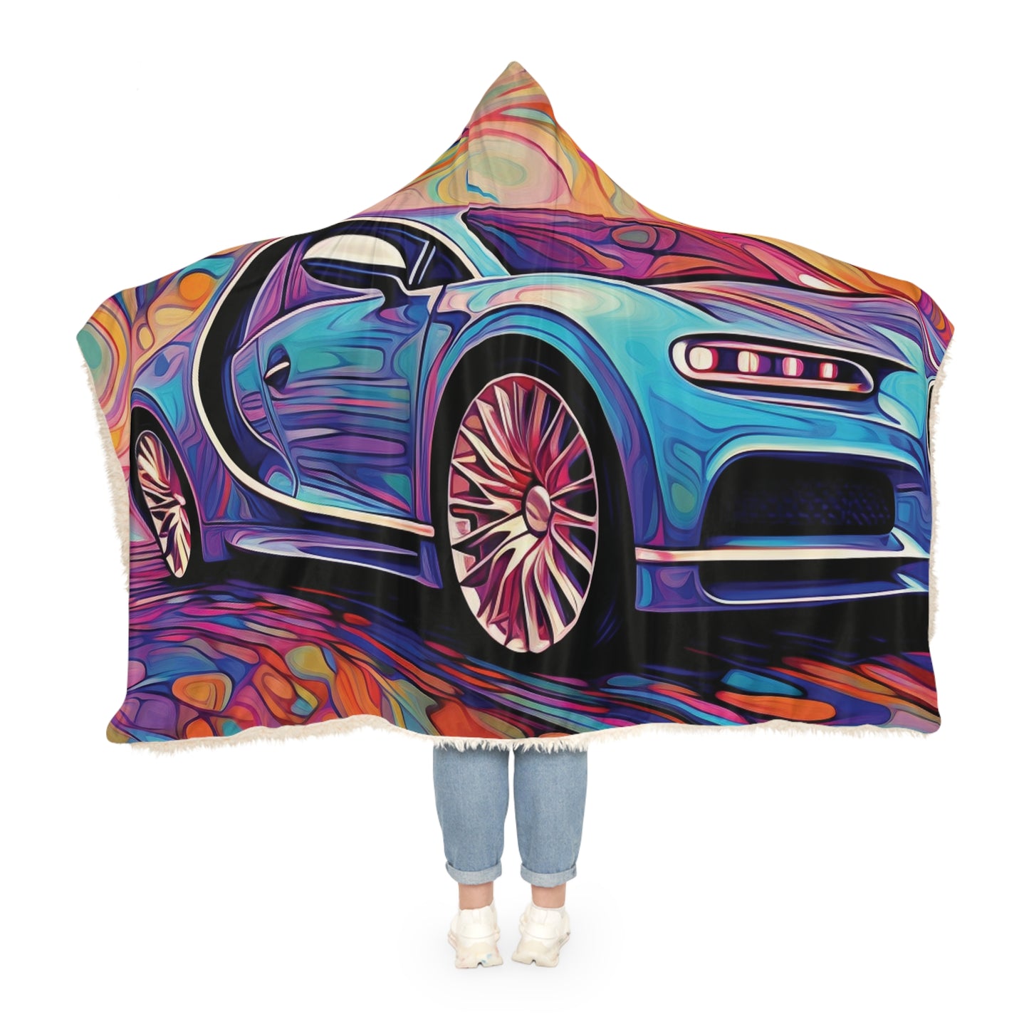 Snuggle Hooded Blanket Bugatti Abstract Concept 3