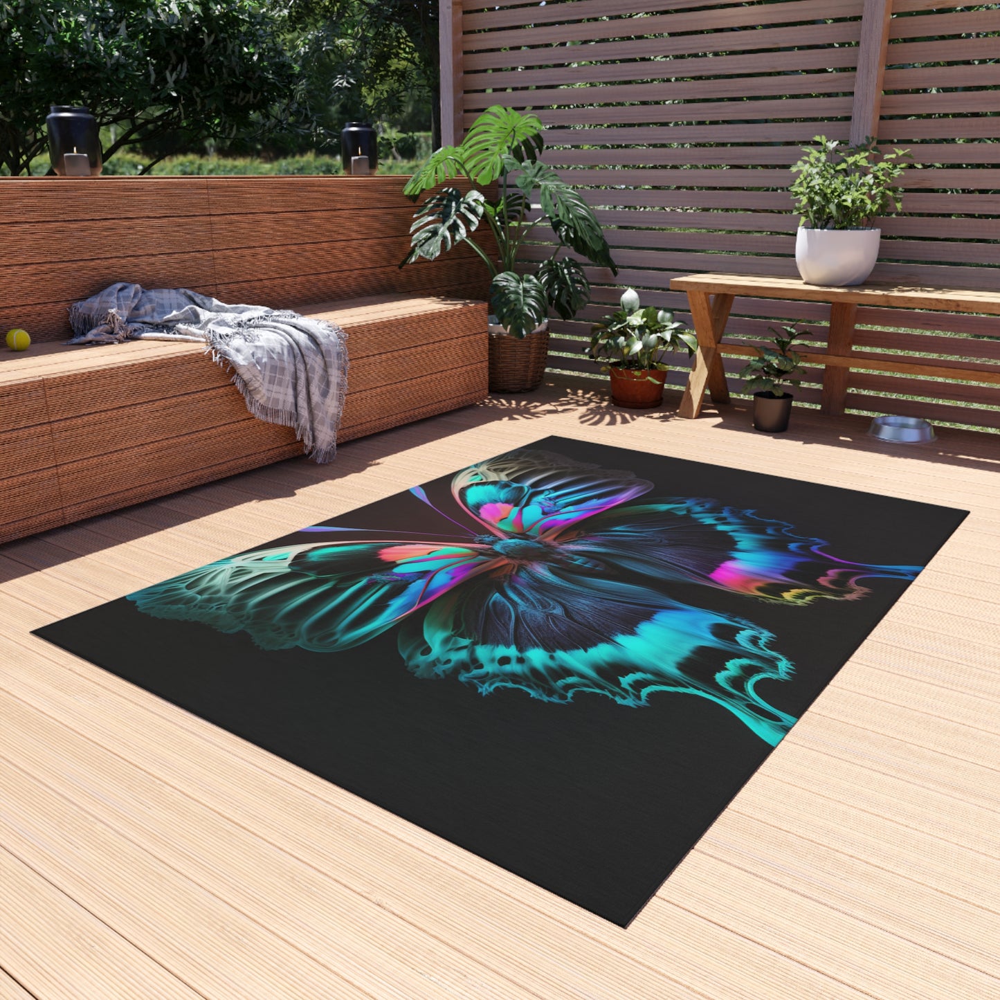 Outdoor Rug  Raw Florescent Glow 1