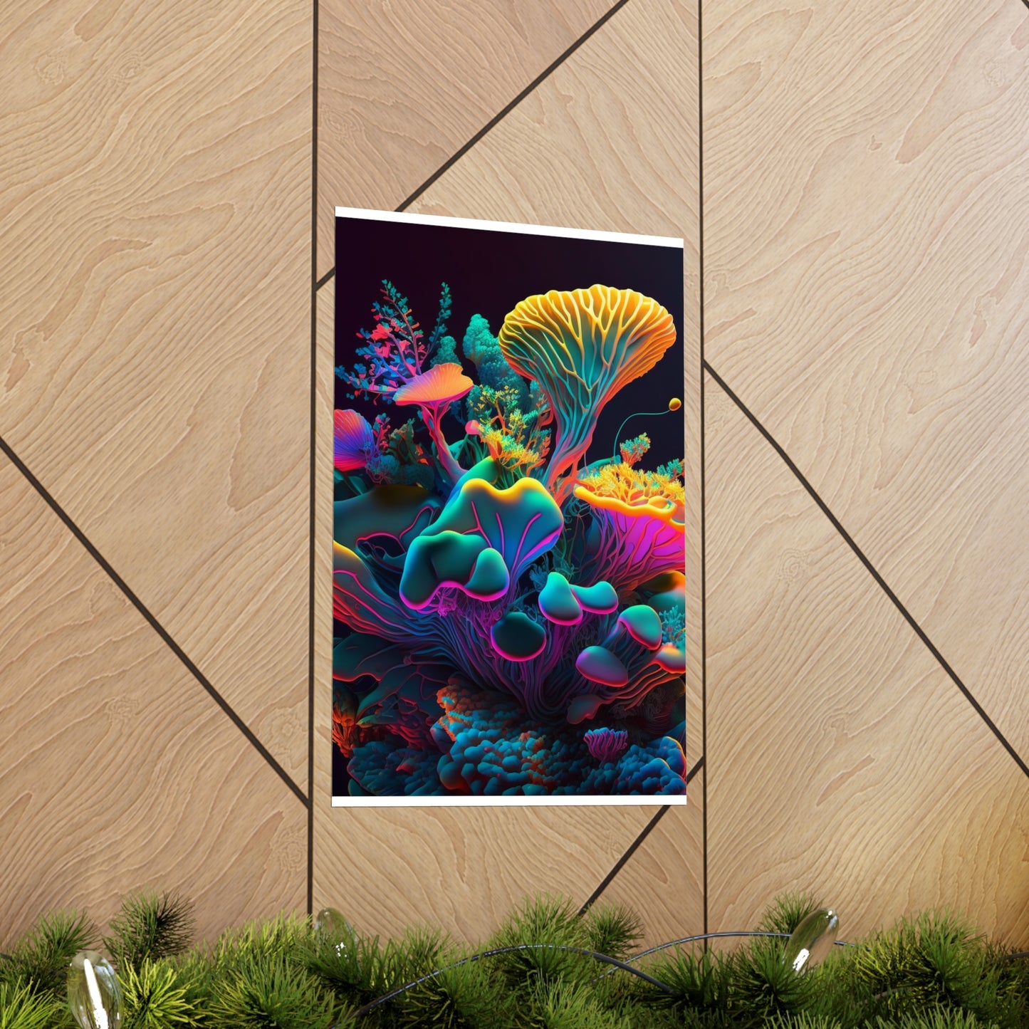 Premium Matte Vertical Posters Macro Coral Reef 1