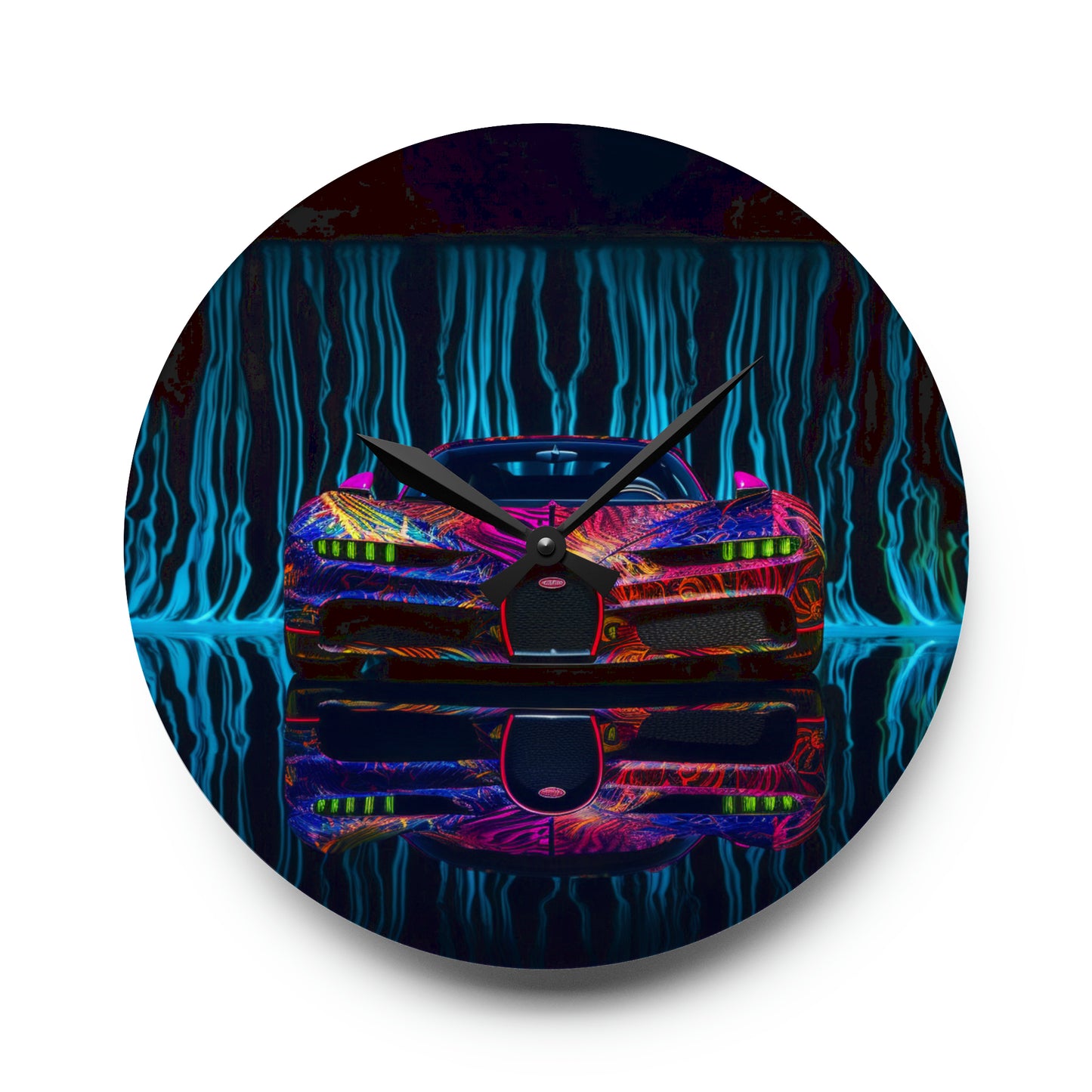 Acrylic Wall Clock Bugatti Water 3
