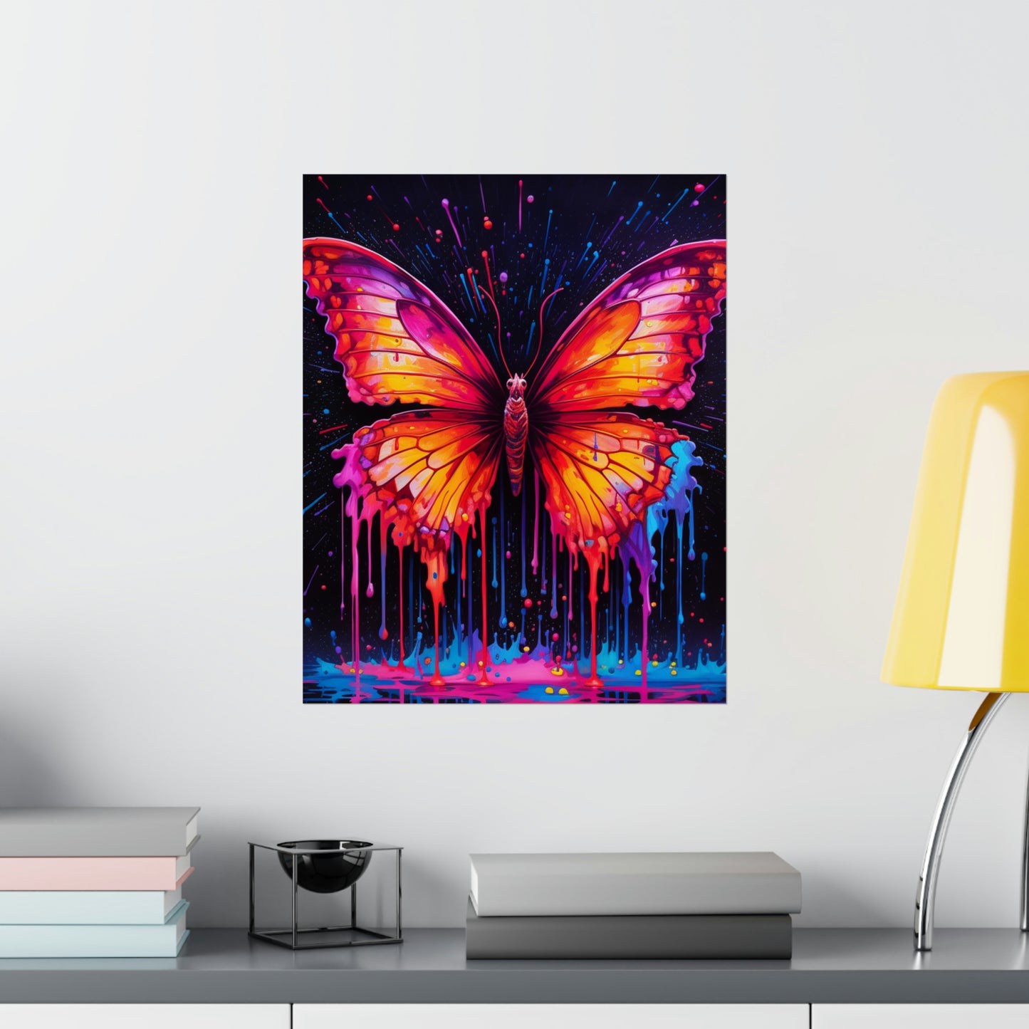 Premium Matte Vertical Posters Pink Butterfly Flair 4