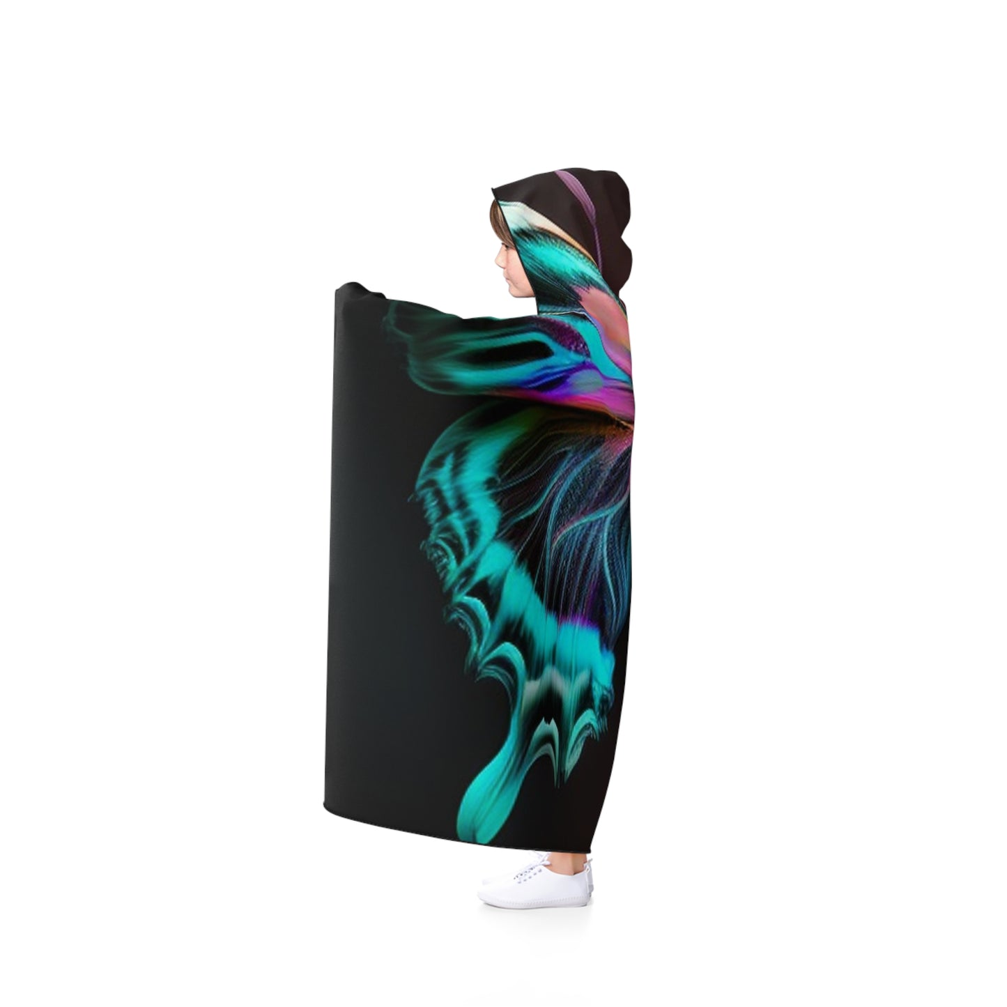 Hooded Blanket Neon Butterfly Fusion 3