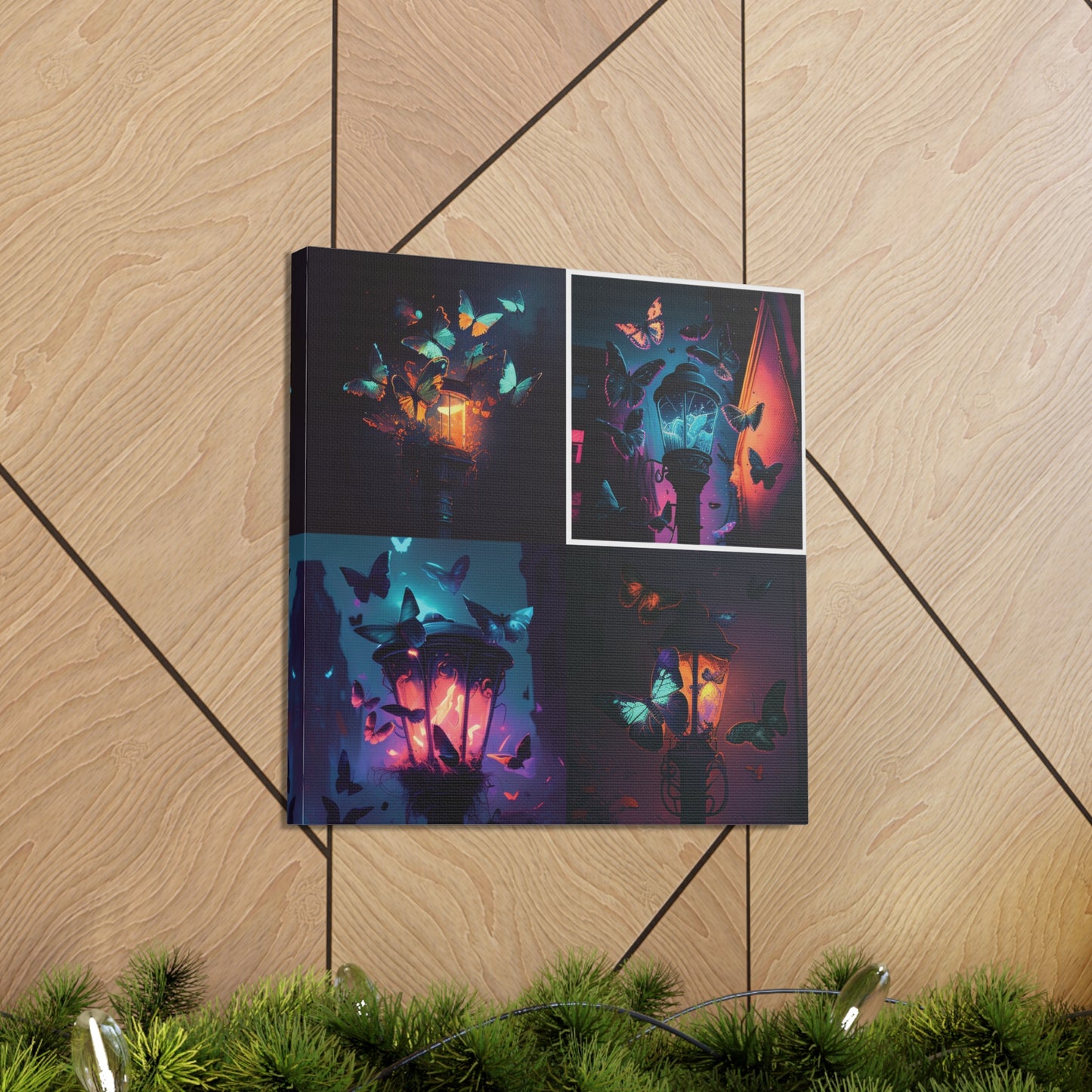 Canvas Gallery Wraps Street Light Butterfly 5