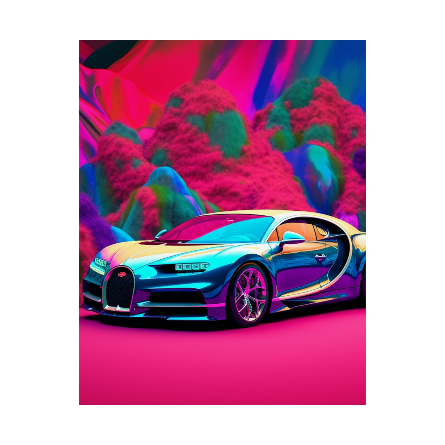 Premium Matte Vertical Posters Florescent Bugatti Flair 4