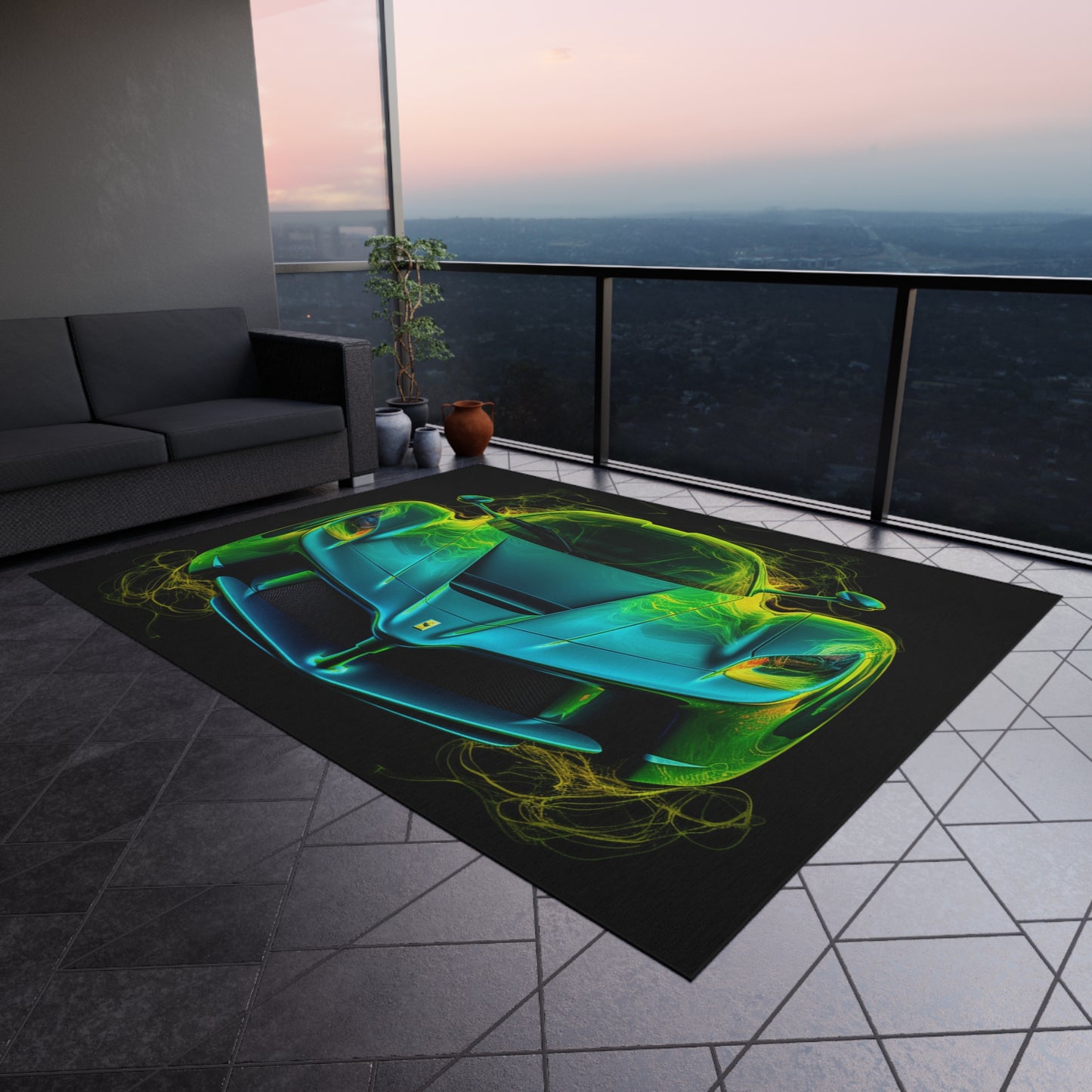 Outdoor Rug  Ferrari Neon 2