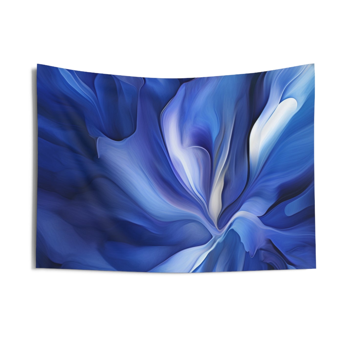 Indoor Wall Tapestries Abstract Blue Tulip 3