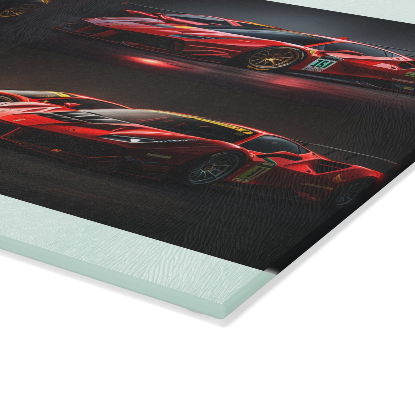 Glass Cutting Board Ferrari Red 5