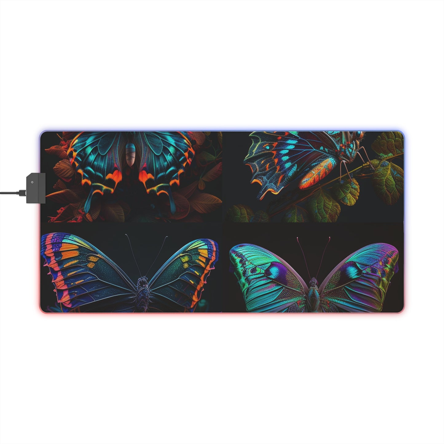 LED Gaming Mouse Pad Hue Neon Butterfly 5