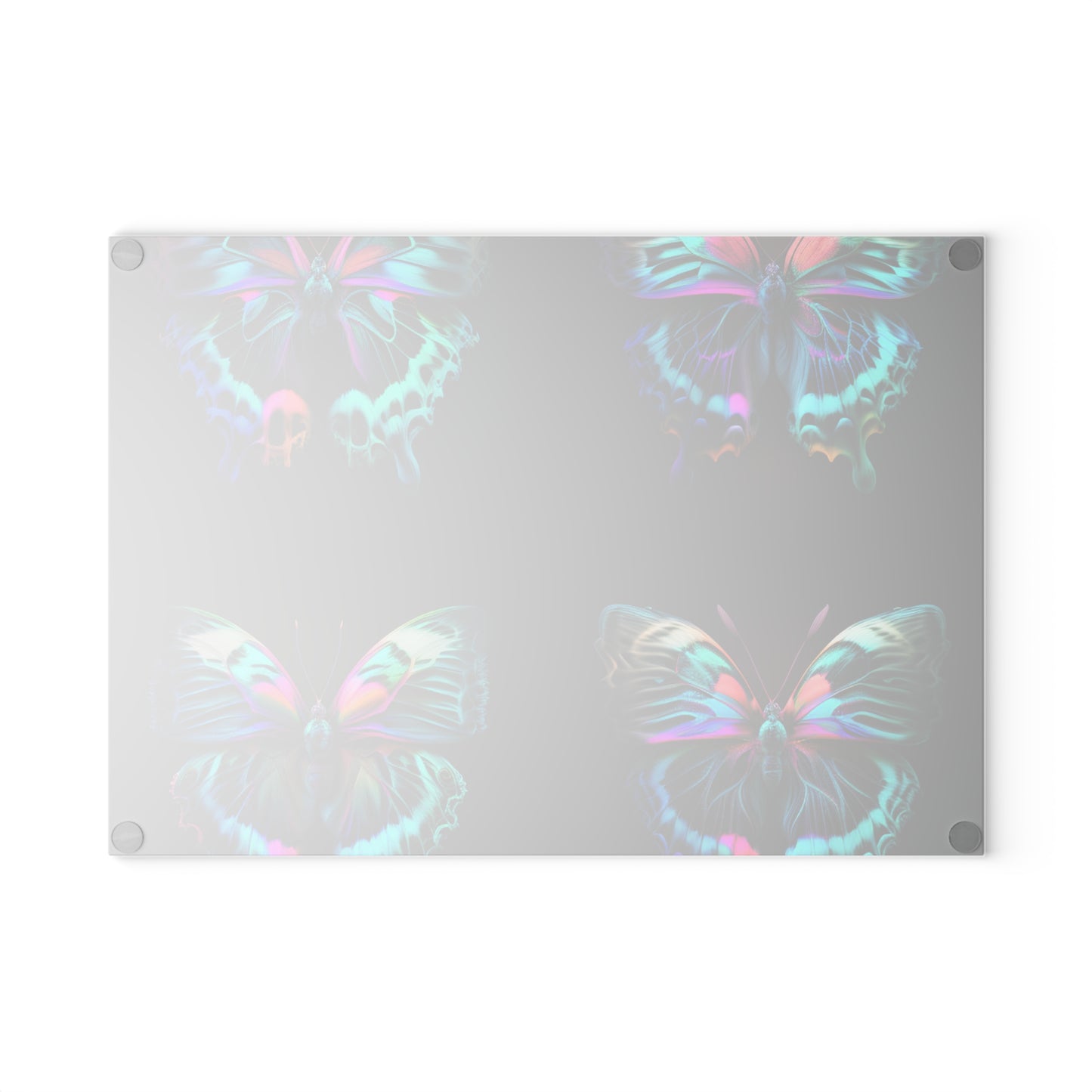 Glass Cutting Board Neon Butterfly Fusion 5