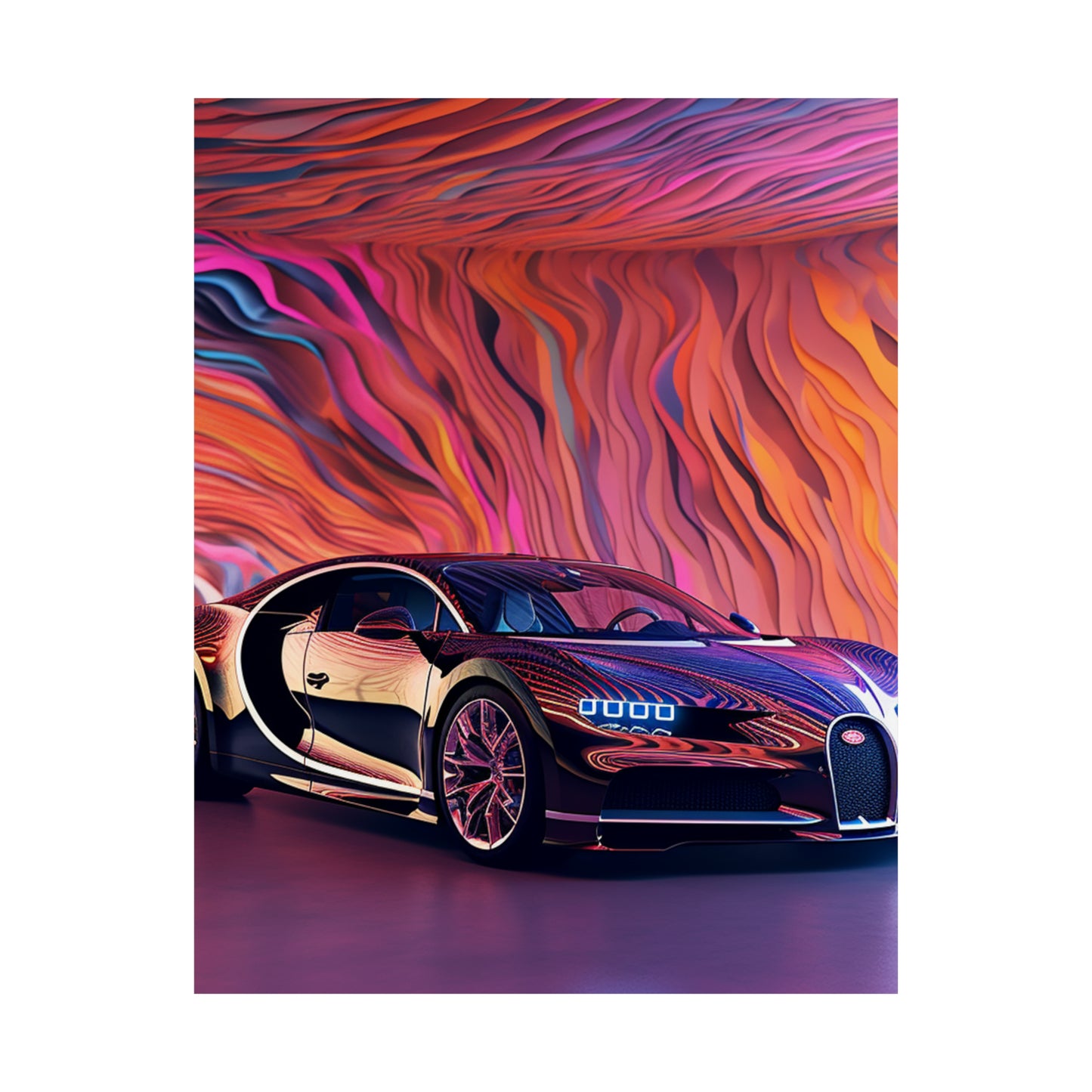 Premium Matte Vertical Posters Bugatti Abstract Flair 4