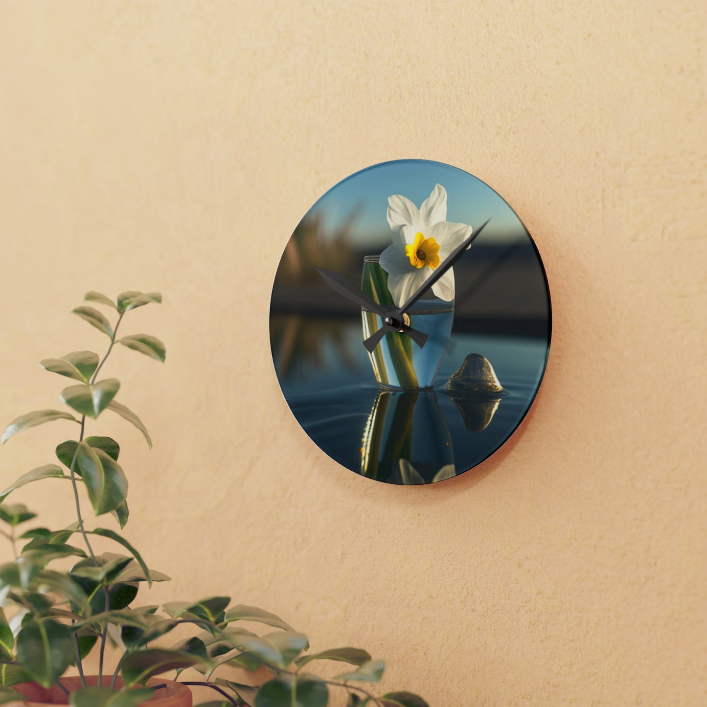 Acrylic Wall Clock Daffodil 4