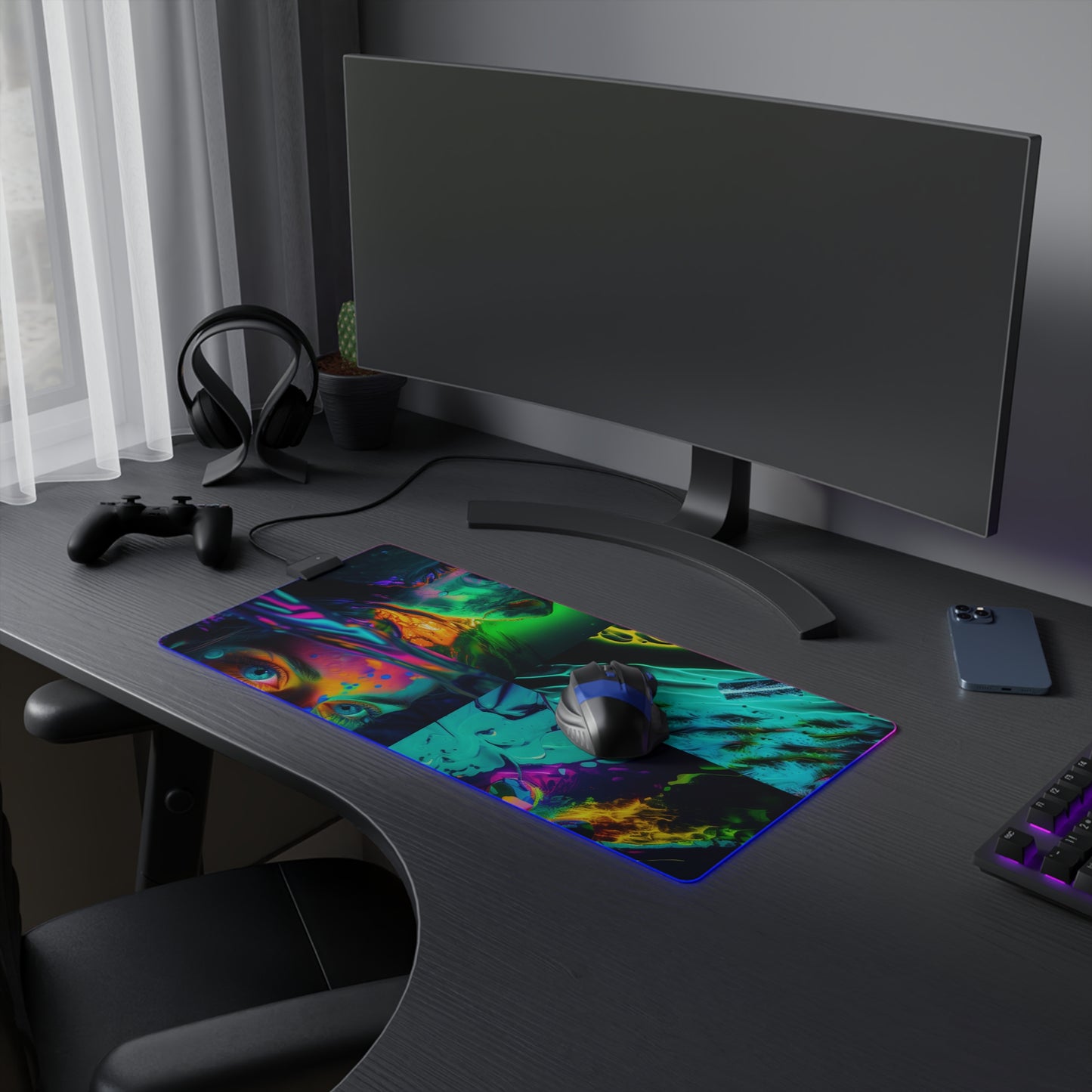 LED Gaming Mouse Pad Florescent Glow 5