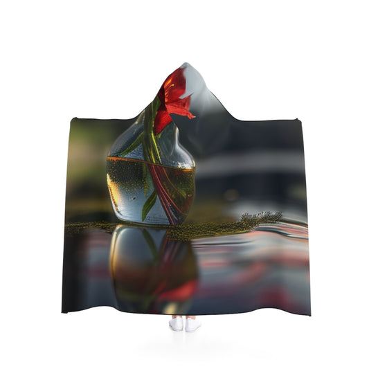 Hooded Blanket Red Lily in a Glass vase 3