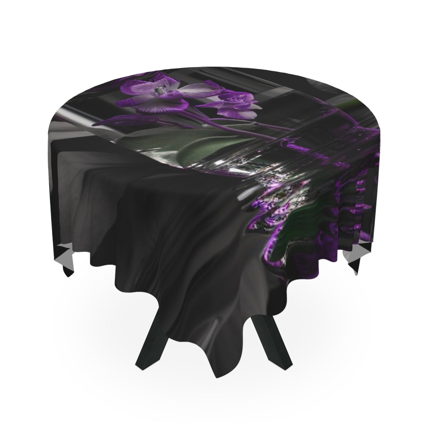 Tablecloth Purple Orchid Glass vase 1